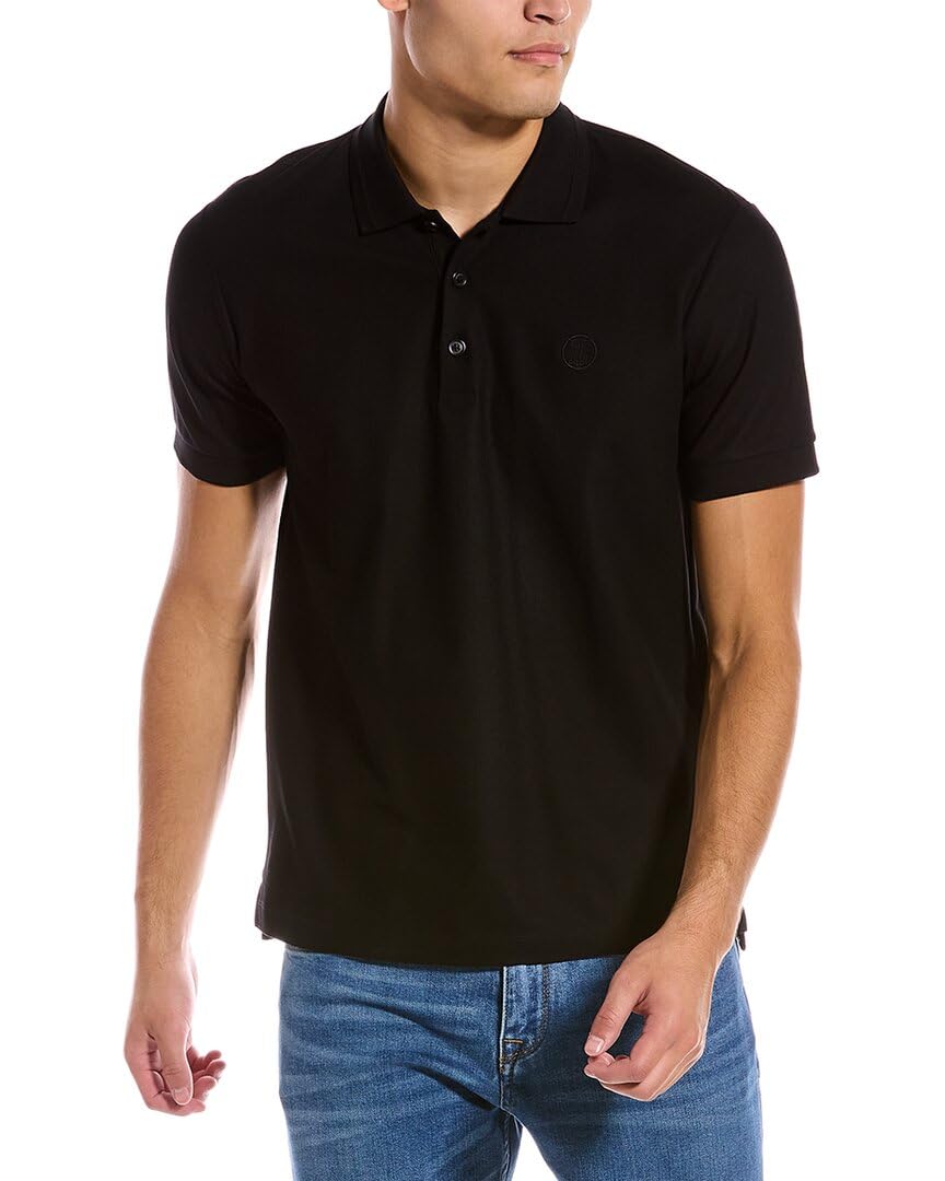 BURBERRY Mens Monogram Motif Polo Shirt, Black, S