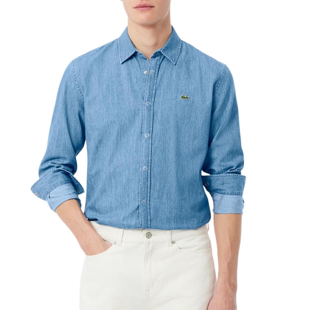 Lacoste Men's Regular Fit Lightweight Denim Shirt