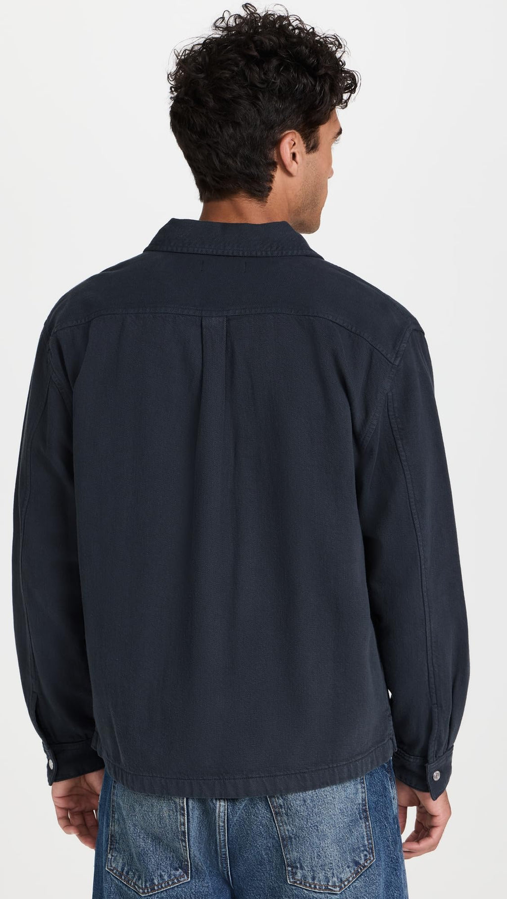 FRAME Men's Textured Terry Double Pocket Relaxed Shirt