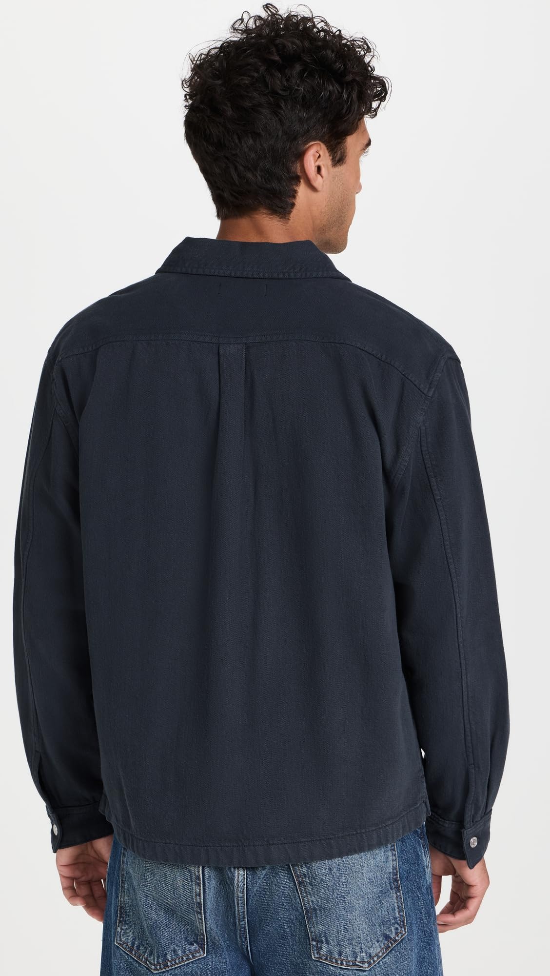 FRAME Men's Textured Terry Double Pocket Relaxed Shirt