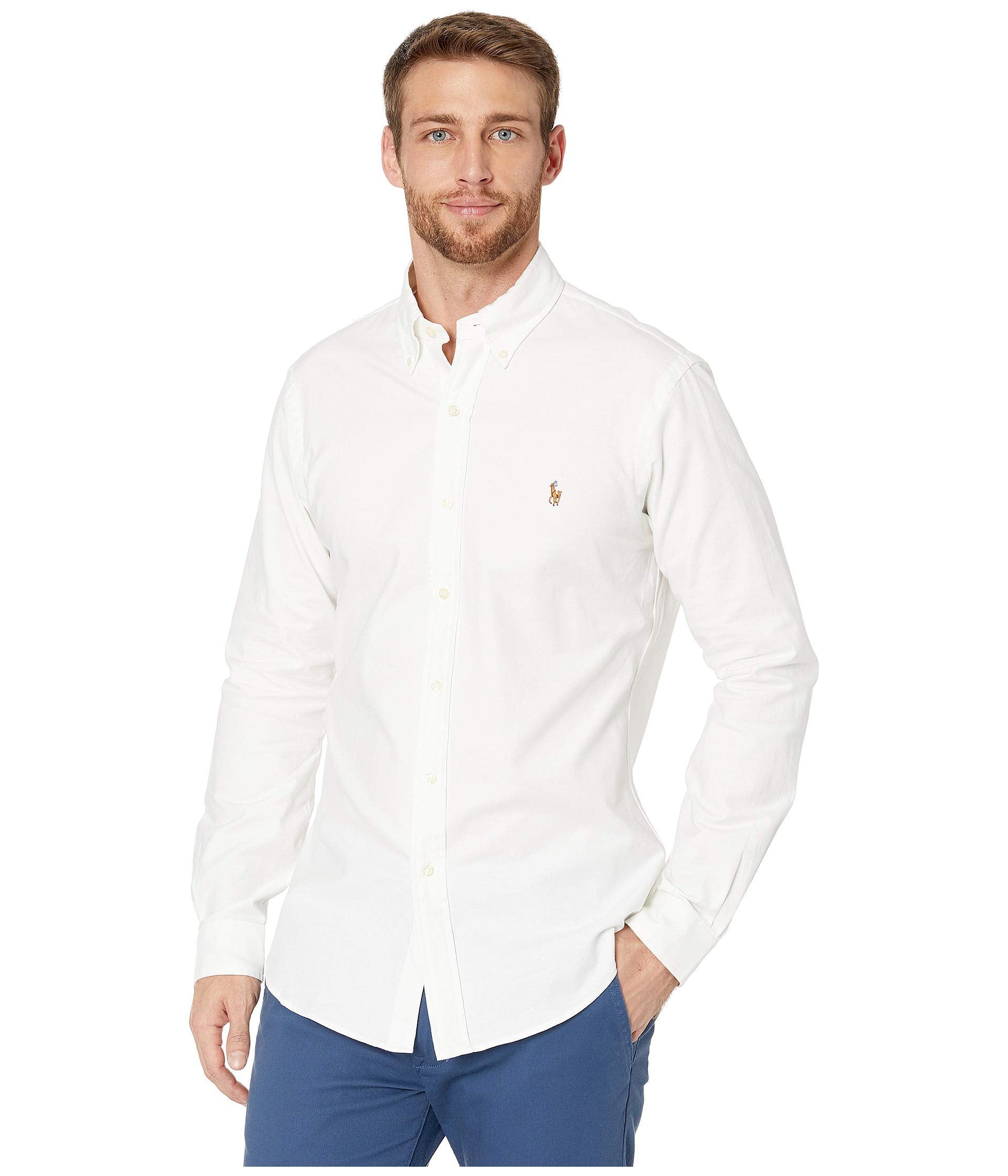 Polo Ralph Lauren Slim Fit Stretch Oxford Shirt BSR White XL