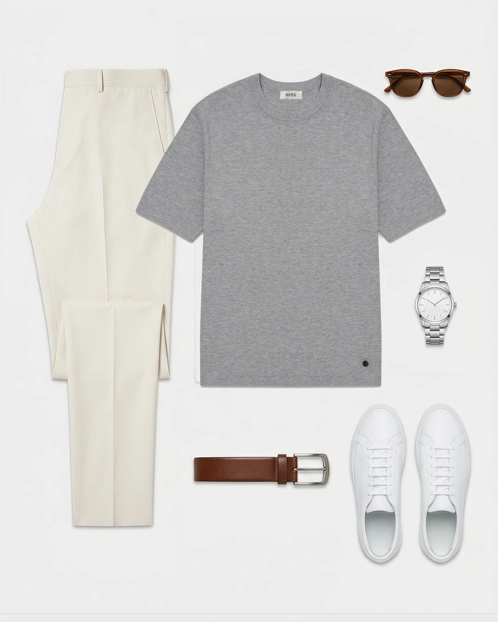 Men's Pima Cotton & Cashmere Knit Crewneck T-Shirt