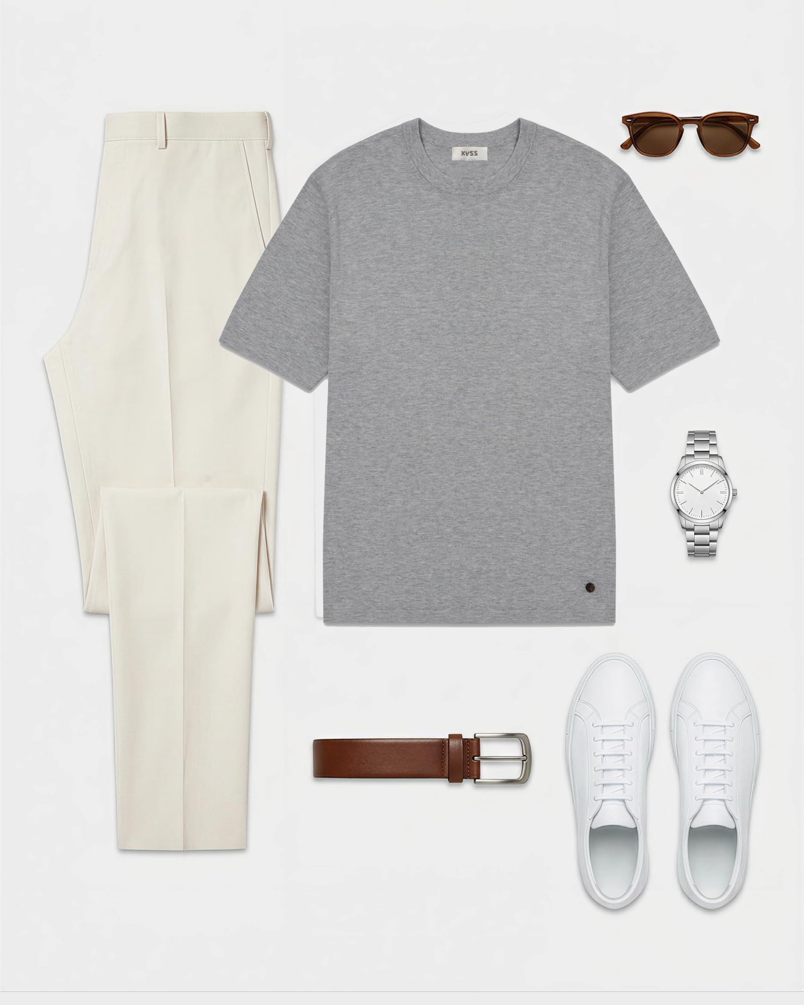 Men's Pima Cotton & Cashmere Knit Crewneck T-Shirt