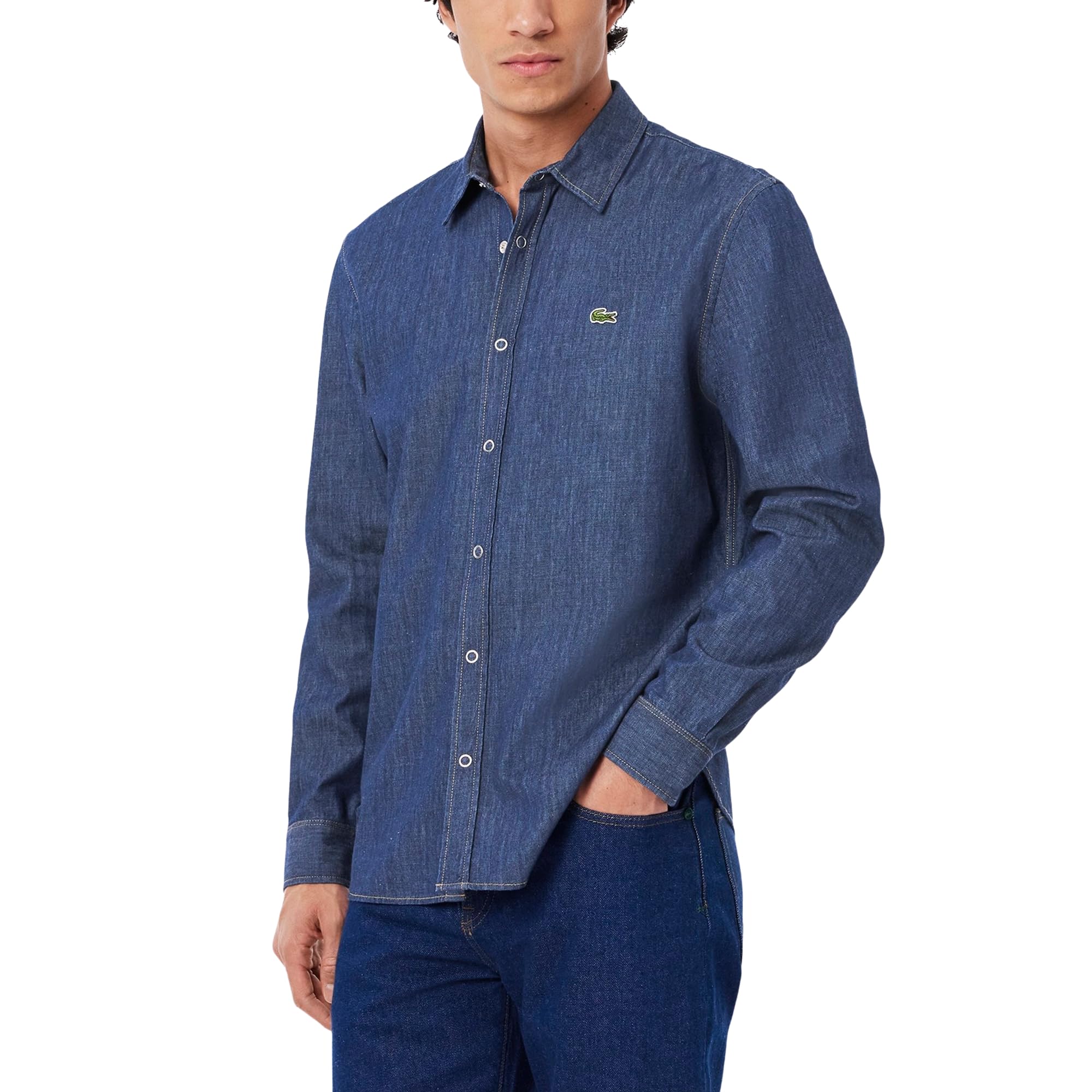 Lacoste Men's Regular Fit Lightweight Denim Shirt