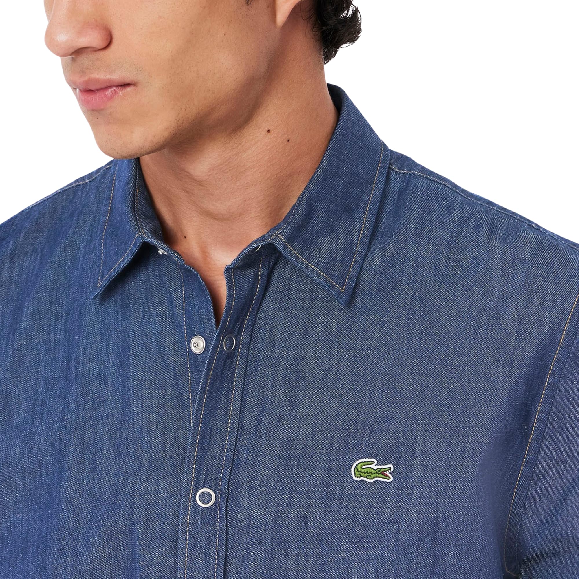 Lacoste Men's Regular Fit Lightweight Denim Shirt